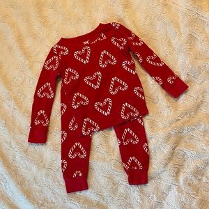Carter's Candy Cane Heart Pajamas